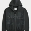 Kutu Kesim Fermuarlı Purdue Üniversitesi Boilermakers Grafik Kapüşonlu Sweatshirt Kutu Kesim Fermuarlı Purdue Üniversitesi Boilermakers Grafik Kapüşonlu Sweatshirt