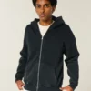 Kutu Kesim Fermuarlı Örümcek Desenli Kapüşonlu Sweatshirt Kutu Kesim Fermuarlı Örümcek Desenli Kapüşonlu Sweatshirt