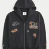 Kutu kesim fermuarlı Tennessee Üniversitesi Volunteers grafik kapüşonlu sweatshirt Kutu kesim fermuarlı Tennessee Üniversitesi Volunteers grafik kapüşonlu sweatshirt