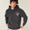 Kutu kesim Georgia Üniversitesi Bulldogs Grafik Kapüşonlu Sweatshirt Kutu kesim Georgia Üniversitesi Bulldogs Grafik Kapüşonlu Sweatshirt