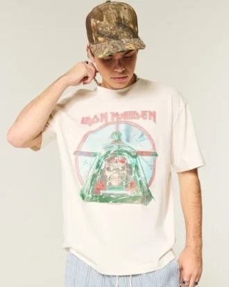 Kutu Kesim Iron Maiden Grafikli Tişört