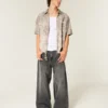 Kutu Kesim Kısa Kollu Cepli Gömlek