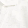 Kutu Kesim Kısa Kollu Dokulu Desenli Gömlek