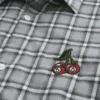 Kutu Kesim Kısa Kollu Kiraz Desenli Gömlek Kutu Kesim Kısa Kollu Kiraz Desenli Gömlek