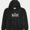 Kutu Kesim Leopar Desenli Dodge Hellcat Grafik Kapüşonlu Sweatshirt