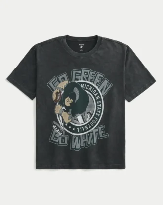 Kutu kesim Michigan State Üniversitesi Spartans Grafik Tişört