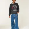 Kutu Kesim Rutgers Üniversitesi Scarlet Knights Grafik Bisiklet Yaka Sweatshirt Kutu Kesim Rutgers Üniversitesi Scarlet Knights Grafik Bisiklet Yaka Sweatshirt