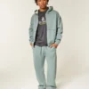 Kutu Kesim Termal Astarlı Fermuarlı Kapüşonlu Sweatshirt Kutu Kesim Termal Astarlı Fermuarlı Kapüşonlu Sweatshirt