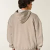 Kutu Kesim Termal Astarlı Fermuarlı Kapüşonlu Sweatshirt Kutu Kesim Termal Astarlı Fermuarlı Kapüşonlu Sweatshirt