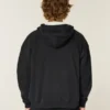 Kutu Kesim Termal Astarlı Fermuarlı Kapüşonlu Sweatshirt Kutu Kesim Termal Astarlı Fermuarlı Kapüşonlu Sweatshirt