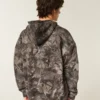 Kutu Kesim Termal Astarlı Kamuflaj Fermuarlı Kapüşonlu Sweatshirt Kutu Kesim Termal Astarlı Kamuflaj Fermuarlı Kapüşonlu Sweatshirt