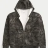 Kutu Kesim Termal Astarlı Kamuflaj Fermuarlı Kapüşonlu Sweatshirt Kutu Kesim Termal Astarlı Kamuflaj Fermuarlı Kapüşonlu Sweatshirt