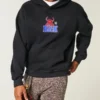 Kutu Kesim The Rock Grafik Kapüşonlu Sweatshirt