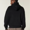Kutu Kesim The Rock Grafik Kapüşonlu Sweatshirt