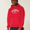 Kutu kesim Wisconsin Üniversitesi Badgers Grafik Kapüşonlu Sweatshirt Kutu kesim Wisconsin Üniversitesi Badgers Grafik Kapüşonlu Sweatshirt