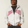 Kutu Ohio State Üniversitesi Buckeyes Grafik Fermuarlı Kapüşonlu Sweatshirt