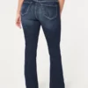 Kıvrımlı Orta Bel Koyu Yıkama Boot Jeans
