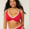 Kıvrımlı Yüksek Apex Ribana Balensiz Bikini Üstü