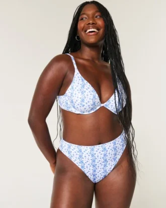 Kıvrımlı Yüksek Bacak Yüksek Bel Ribana Cheeky Bikini Altı