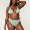 Kıvrımlı Yüksek Bacak Yüksek Bel Ribana Cheeky Bikini Altı