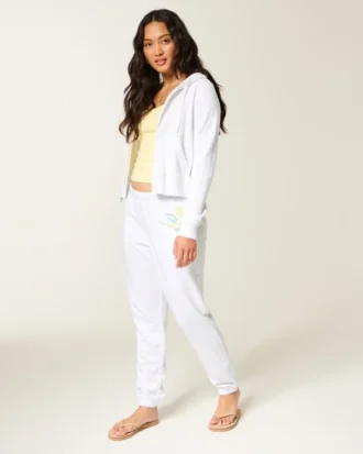 Logo Grafik Havlu Kumaş Jogger Pantolon Logo Grafik Havlu Kumaş Jogger Pantolon
