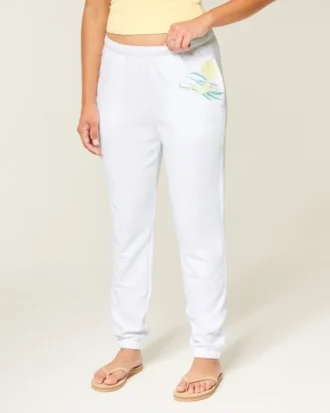 Logo Grafik Havlu Kumaş Jogger Pantolon Logo Grafik Havlu Kumaş Jogger Pantolon