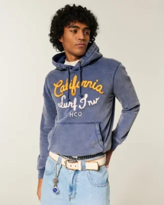 Logo Grafik Kapüşonlu Sweatshirt