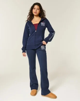 Logo Grafikli Boot Sweatpants