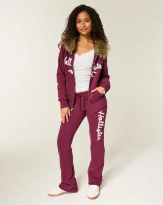 Logo Grafikli Boot Sweatpants