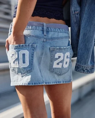 Low-Rise Class of ’26 Denim Mini Etek Low-Rise Class of ’26 Denim Mini Etek