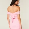 Mesh Omuzsuz Bodycon Elbise Mesh Omuzsuz Bodycon Elbise