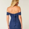 Mesh Omuzsuz Bodycon Elbise