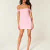 Mesh Omuzsuz Bodycon Elbise Mesh Omuzsuz Bodycon Elbise