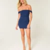 Mesh Omuzsuz Bodycon Elbise