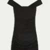 Mesh Omuzsuz Bodycon Elbise