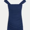 Mesh Omuzsuz Bodycon Elbise