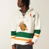 Miami Üniversitesi Hurricanes Grafik Hokey Forması Kapüşonlu Sweatshirt