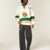 Miami Üniversitesi Hurricanes Grafik Hokey Forması Kapüşonlu Sweatshirt