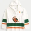Miami Üniversitesi Hurricanes Grafik Hokey Forması Kapüşonlu Sweatshirt