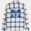 Michigan Üniversitesi Wolverines Grafik Flanel Gömlek Michigan Üniversitesi Wolverines Grafik Flanel Gömlek