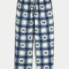 Michigan Üniversitesi Wolverines Grafik Flanel Pantolon