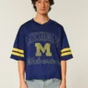 Michigan Üniversitesi Wolverines Grafik Futbol Forması Michigan Üniversitesi Wolverines Grafik Futbol Forması