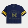 Michigan Üniversitesi Wolverines Grafik Futbol Forması Michigan Üniversitesi Wolverines Grafik Futbol Forması