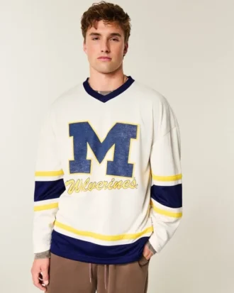 Michigan Üniversitesi Wolverines Grafik Hokey Forması