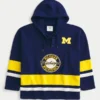 Michigan Üniversitesi Wolverines Grafik Hokey Forması Kapüşonlu Sweatshirt Michigan Üniversitesi Wolverines Grafik Hokey Forması Kapüşonlu Sweatshirt
