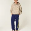 Michigan Üniversitesi Wolverines Grafikli Bol Kesim Fleece Jogger Pantolon