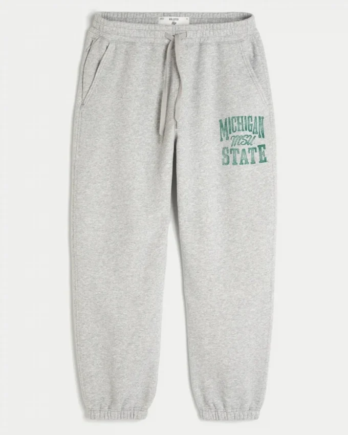 Michigan State Üniversitesi Spartans Grafik Baggy Cinch Polar Jogger Pantolon Michigan State Üniversitesi Spartans Grafik Baggy Cinch Polar Jogger Pantolon