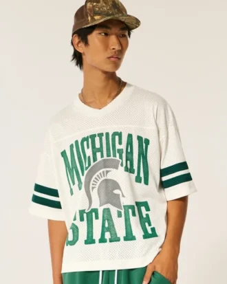 Michigan State University Spartans Grafik Futbol Forması