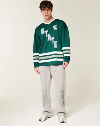 Michigan State University Spartans Grafik Hokey Forması Michigan State University Spartans Grafik Hokey Forması