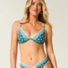 Nakışlı Dikişli Plunge Balconette Bikini Üstü
